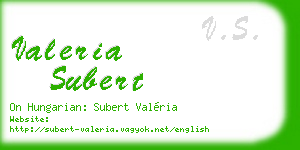 valeria subert business card