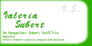 valeria subert business card
